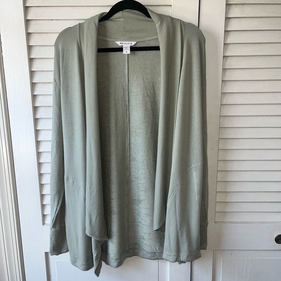 Athleta Nirvana Wear Two Ways Wrap Cardigan size Medium Oversized Comfy Casual - Picture 3 of 6